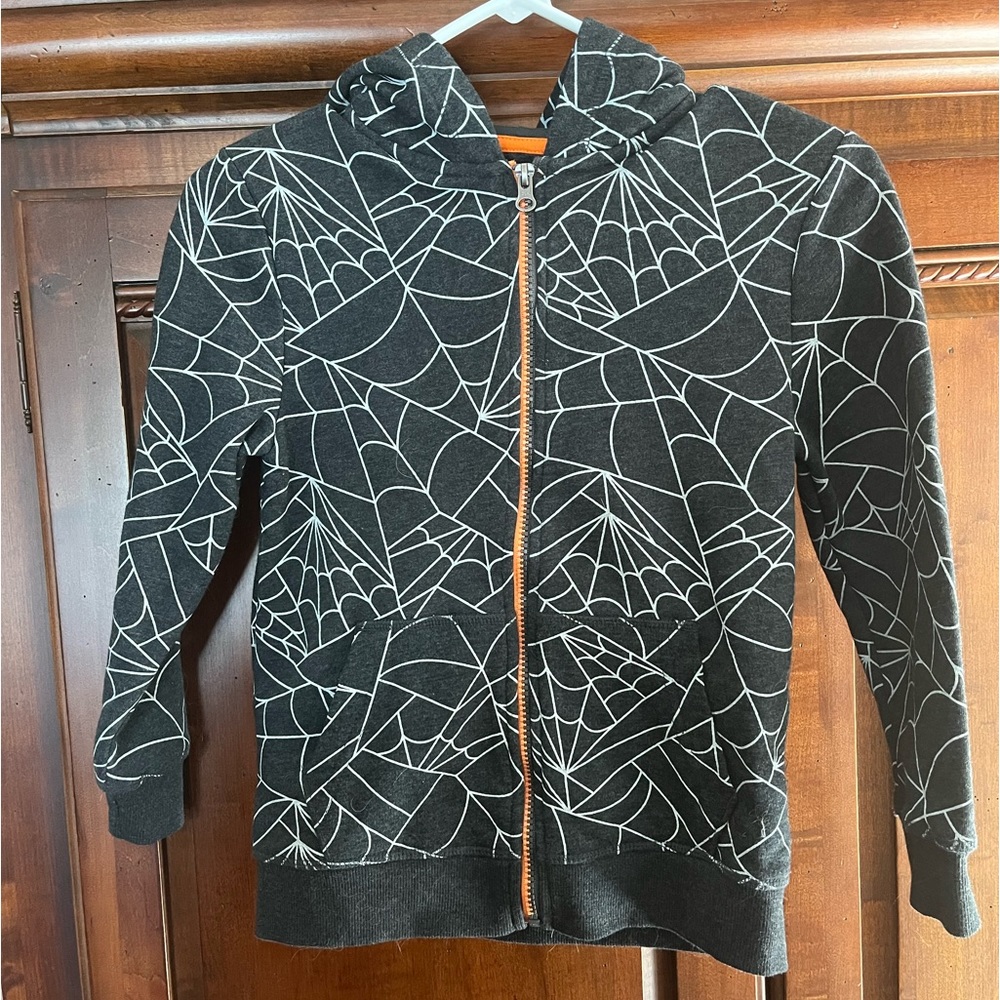 Spiderweb Design Halloween Hoodie Size 6/7